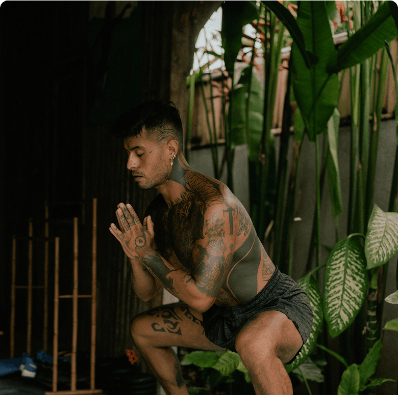 Man doing yoga