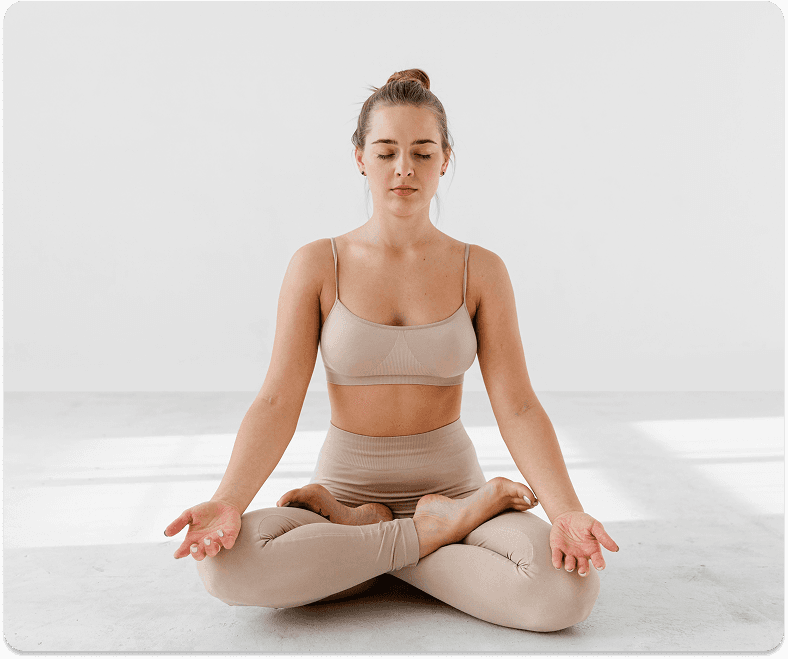 Woman meditating